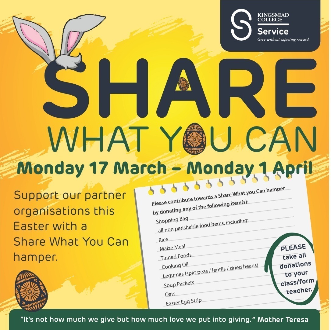Share What you Can 1080 Share What you Can 1080 1 Kingsmead College